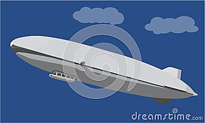 Zeppelin blimp aircraft Vector Illustration