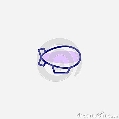 Zeppelin vector icon sign symbol Vector Illustration