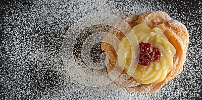 Zeppola di san giuseppe Stock Photo