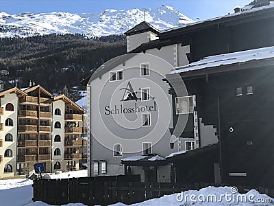 Zermatt Hotel, Switzerland Editorial Stock Photo