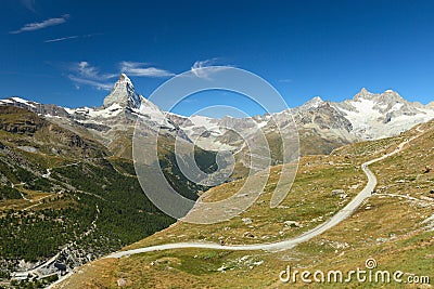 Zermatt, blauherd, Matterhorn, Switzerland Stock Photo