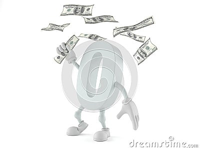 Zero character catching money Cartoon Illustration