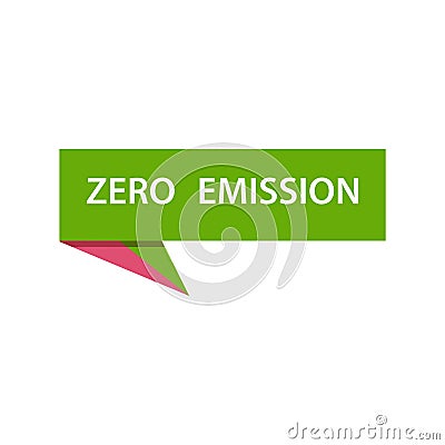 Zero emission icon vector CO2 neutral green sign for your web site design, logo, app, UI.illustration Vector Illustration