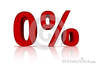 Zero Percent Financing Stock Photo