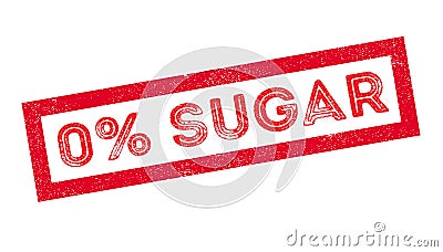 Zero percent sugar rubber stamp Stock Photo