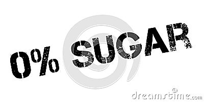 Zero percent sugar rubber stamp Stock Photo