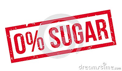 Zero percent sugar rubber stamp Stock Photo