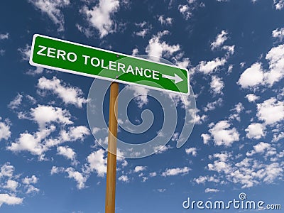 Zero tolerance Stock Photo