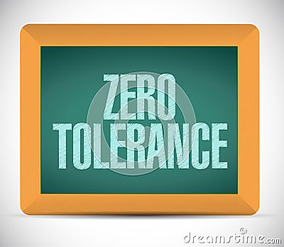 Zero tolerance message illustration design Cartoon Illustration