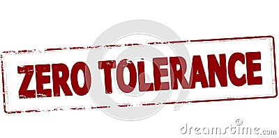 Zero tolerance Vector Illustration