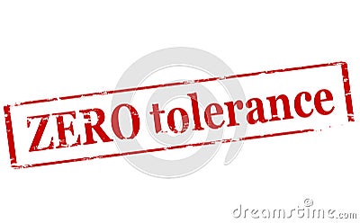 Zero tolerance Cartoon Illustration