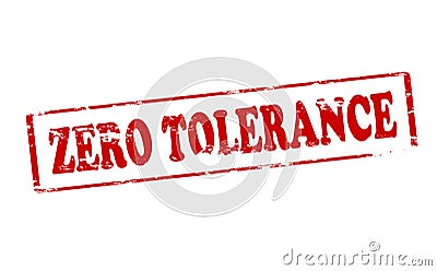 Zero tolerance Cartoon Illustration