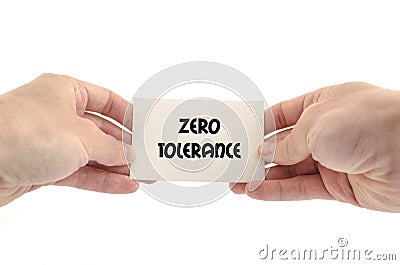 Zero tolerance text concept Stock Photo