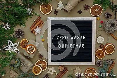 Zero waste Christmas concept. New Year 2022 gifts Stock Photo