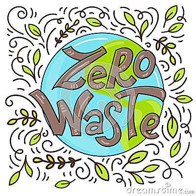 Zero waste concept Vector Illustration