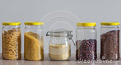 Zero waste concept, reuse, do not produce trash, simple life style, recycle packaging Stock Photo