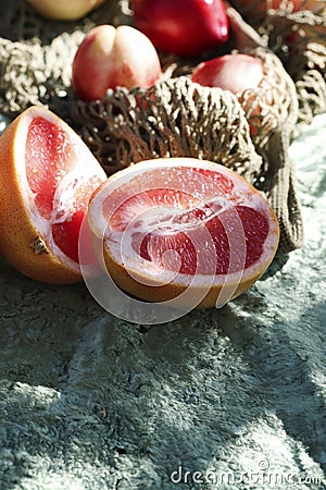 Zero waste, eco friendly concept. summer picnic style Stock Photo