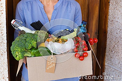 Zero waste no plastic eco-friendly home delivery food service Stock Photo