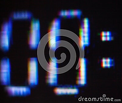 Zeroes on the screen Stock Photo
