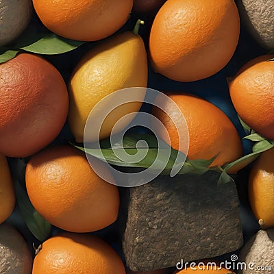 Zesty citrus bounty: lemons and oranges Stock Photo