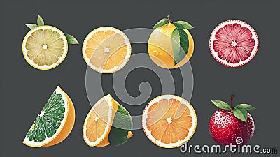 Zesty Zing A Lemon Slice Celebration for National Lemon Juice Day.AI Generated Stock Photo