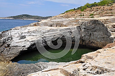 Zeus eye cave,Thassos, Greece, Stock Photo