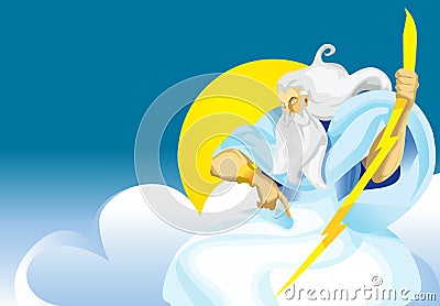 Zeus, god Vector Illustration