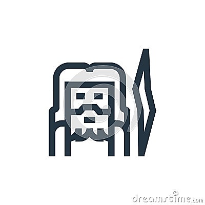 zeus vector icon isolated on white background. Outline, thin line zeus icon for website design and mobile, app development. Thin Vector Illustration