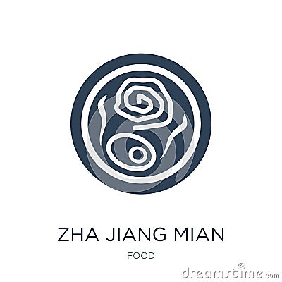 zha jiang mian icon in trendy design style. zha jiang mian icon isolated on white background. zha jiang mian vector icon simple Vector Illustration