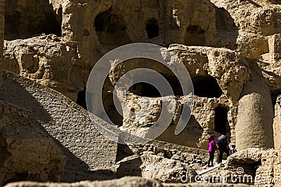 Zhada Soil Forest and Ruins of Guge Kingdom Editorial Stock Photo