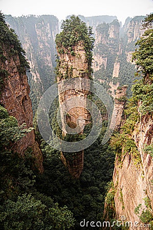 Zhangjiajie mountain at Wulingyuan Scenic Area in Hunan - China Stock Photo