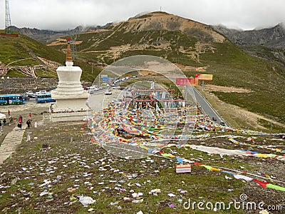Mountains in China, Tibet, Zheduo Shan area Editorial Stock Photo