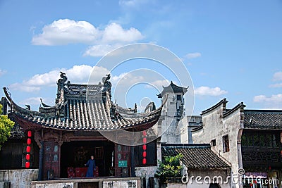Zhejiang Jiaxing Wuzhen East Gate Xiuzhen view Square Editorial Stock Photo