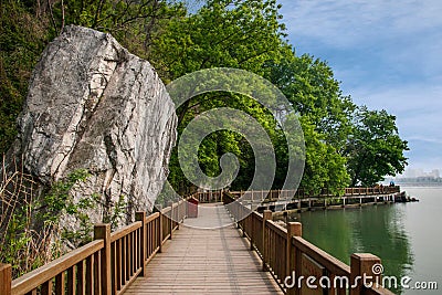 Zhenjiang Jiao Hill promenade Editorial Stock Photo