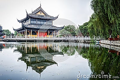 Zhigui Pavilion in Quanfu Temple Stock Photo