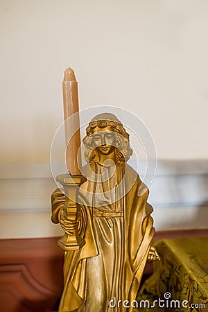 Jesus Christ`s figurine in historical museum in Zhlobin, Belarus Editorial Stock Photo
