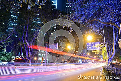 Zhongshan East Road, Nanjing, China Editorial Stock Photo