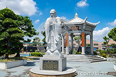 Confucius statue at horizontal composition Editorial Stock Photo