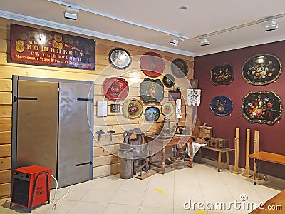 Zhostovo manufacture museum of traditional Russian hand made trays, Moscow Region Editorial Stock Photo