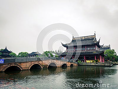 Zhouzhuang water town at Kunshan, Suzhou, Jiangsu, China Stock Photo