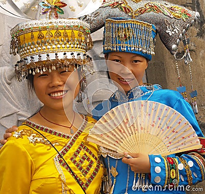 Zhuang Minority People - Guilin - China Editorial Stock Photo