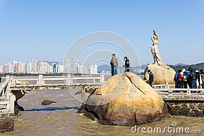 Zhuhai Fisher Girl Editorial Stock Photo