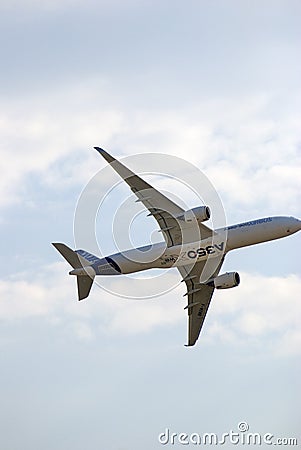 Airbus A350-900 at MAKS International Aerospace Salon Editorial Stock Photo