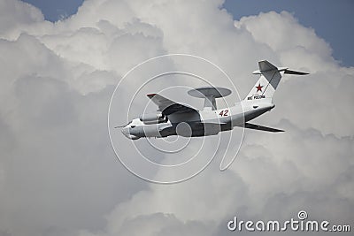 ZHUKOVSKY, MOSCOW REGION, RUSSIA - AUGUST 10-13, 2012: demonstration flight Beriev A-50 Editorial Stock Photo