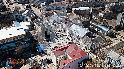 Zhytomyr, Ukraine - April 8, 2018: People celebrate Easter in the central square Editorial Stock Photo