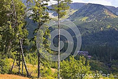 Ziarska valley - cottage in Ziarska valley - Ziarska cottage Stock Photo