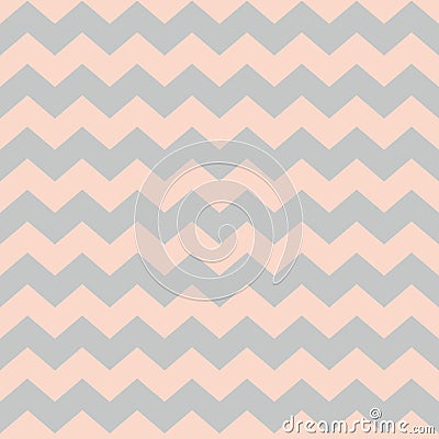 Zig zag chevron pastel pink and grey tile vector pattern Vector Illustration
