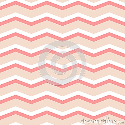 Zig zag chevron pink and white tile vector pattern Vector Illustration