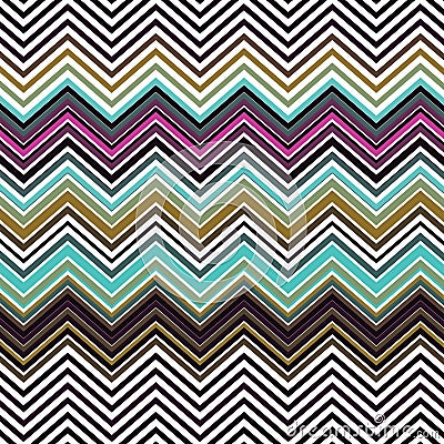 ZigZag Chevron Spectrum Colorful Stripe Background Pattern Vector Illustration