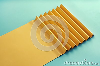 Zig Zag fold paper texture background, Colorful Zigzag pattern paper background Stock Photo